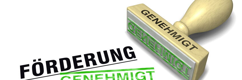 Stempel "Förderung genehmigt"