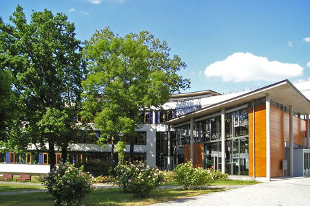 Rathaus Coswig Blick zum Eingang