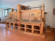 Wäschemangel in der Blaudruckwerkstatt