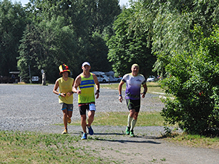 Drei Teilnehmer am 41. Sachsenlauf