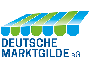 Logo Deutsche Marktgilde -Markise und Schriftzug "Deutsche Marktgilde eG"