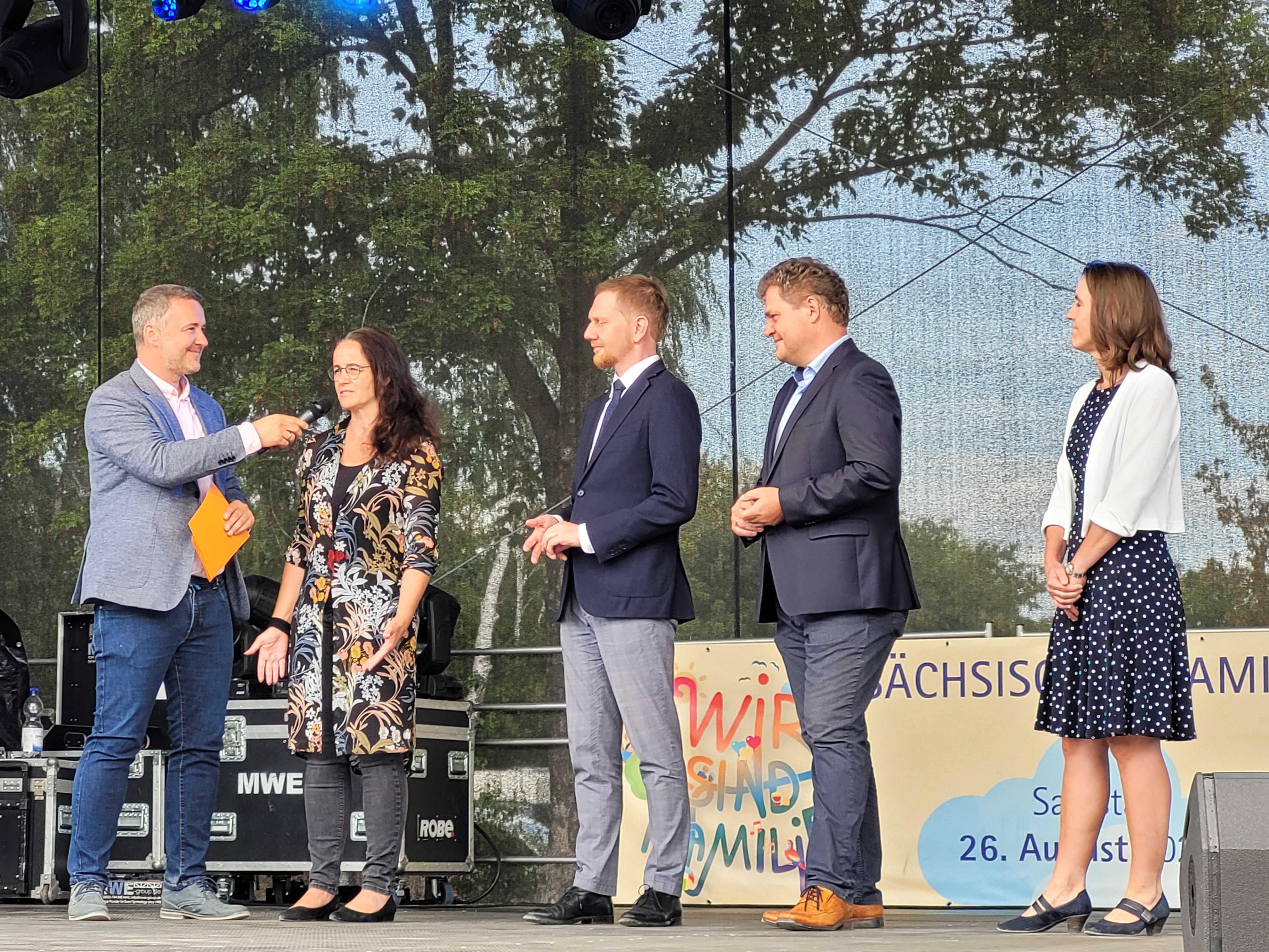 Eröffnung 24. Sächsischer Familientag auf der Bühne.