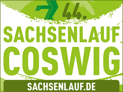 Banner zum 44. Sachsenlauf Coswig - sachsenlauf.de