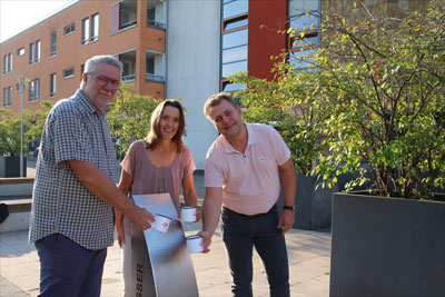 Trinkwasserbrunnen sprudelt am Lovosicer Platz