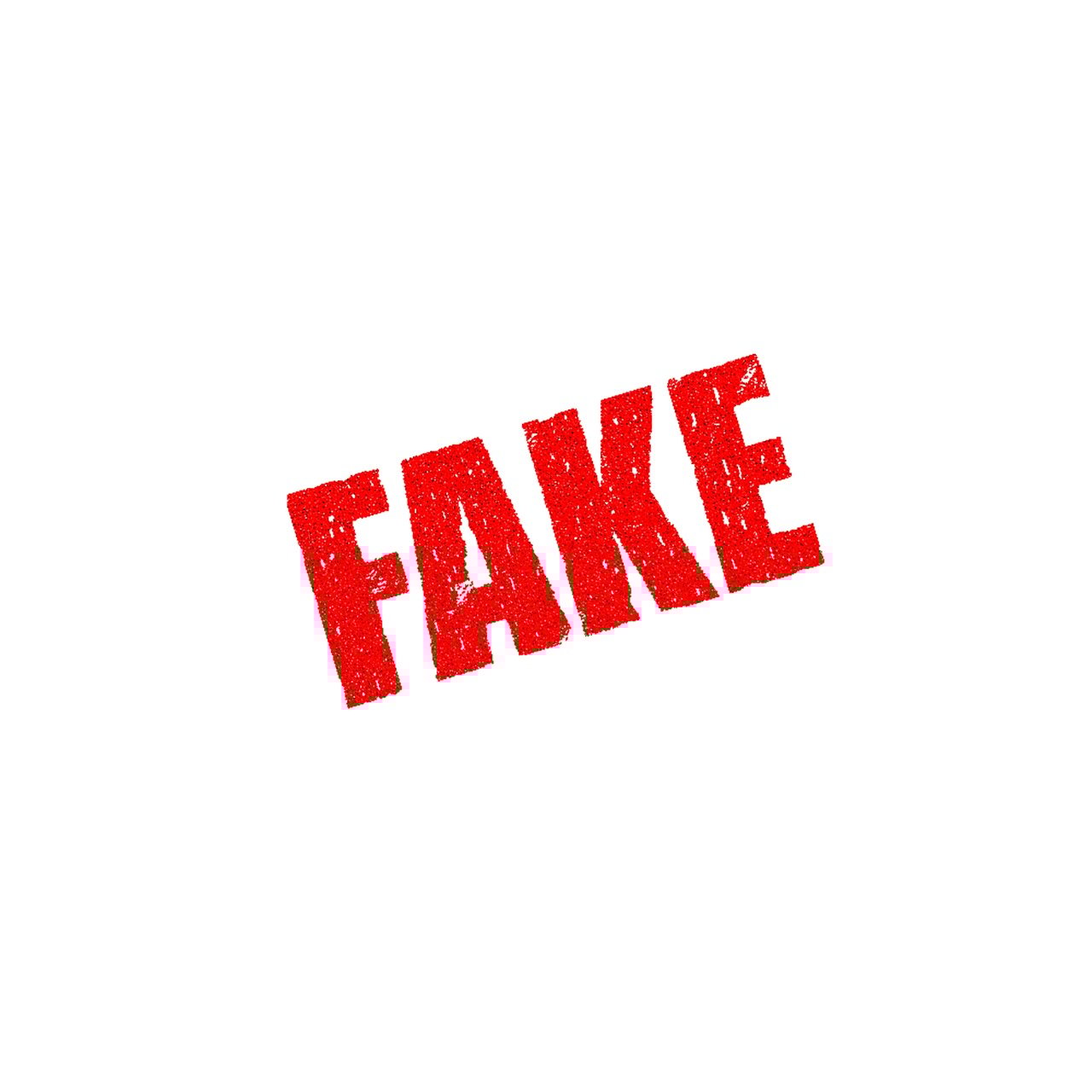 Warnschild: FAKE