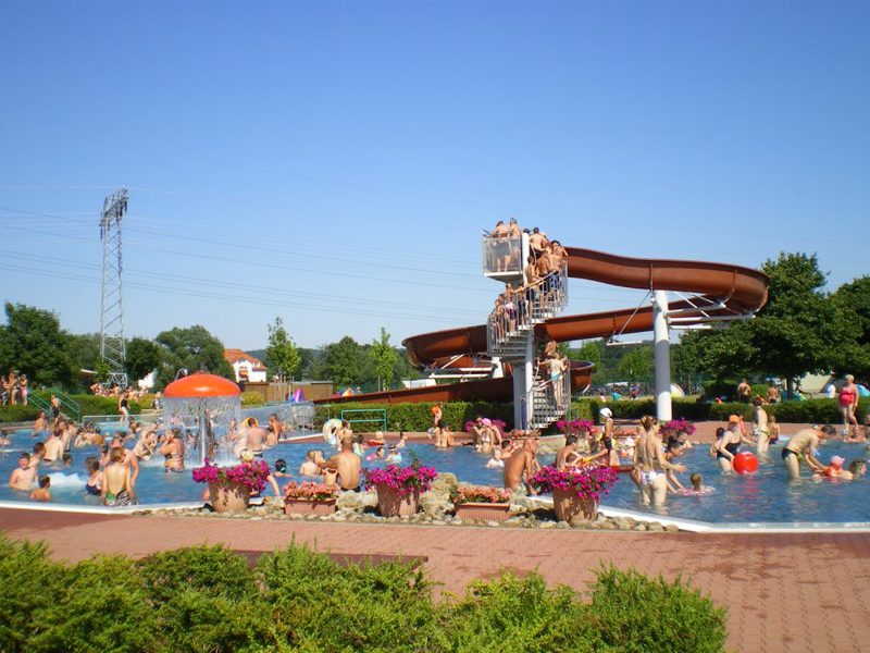 Rutsche im Freibad Kötitz