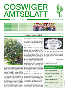 Titelseite des Amtsblattes
