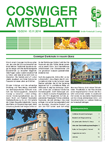 Titelseite des Amtsblattes