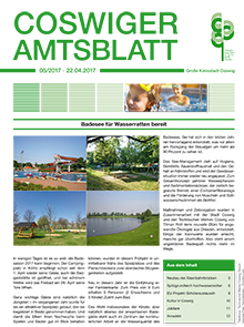 Titelseite des Amtsblattes