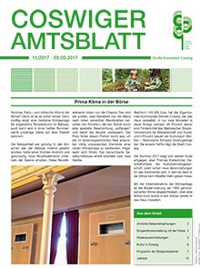 Titelseite des Amtsblattes
