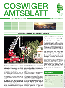 Titelseite des Amtsblattes