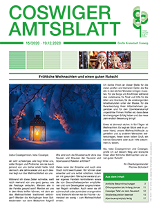 Titelseite des Amtsblattes