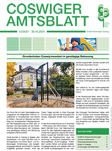 Titelseite des Amtsblattes vom 30.10.2021