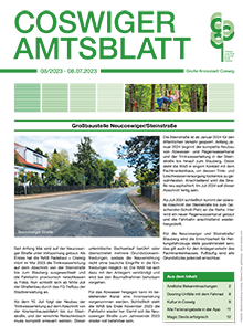 Titelseite des Amtsblattes vom 08.07.2023