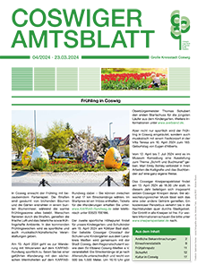 Titelseite des Amtsblattes vom 23.03.2024