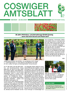 Titelseite des Amtsblattes vom 22.06.2024