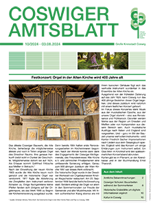 Titelseite des Amtsblattes vom 03.08.2024