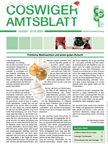 Titelseite des Amtsblattes vom 21.12.2024