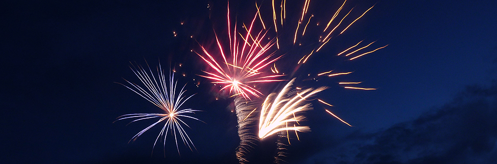 Feuerwerk über Coswig