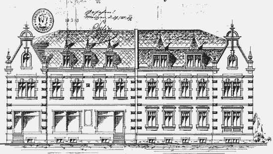 Fassadenansicht des Rathauses