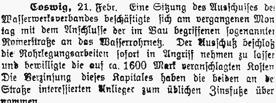 Meldung vom 21./22. Februar 1906