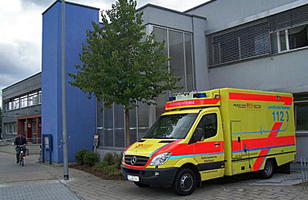 Parkender Krankenwagen