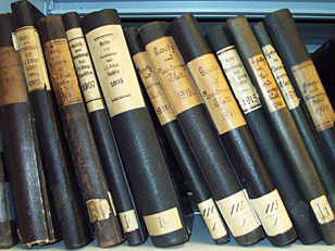Alte Bücher im Archiv